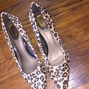 Cheetah print kitten heels